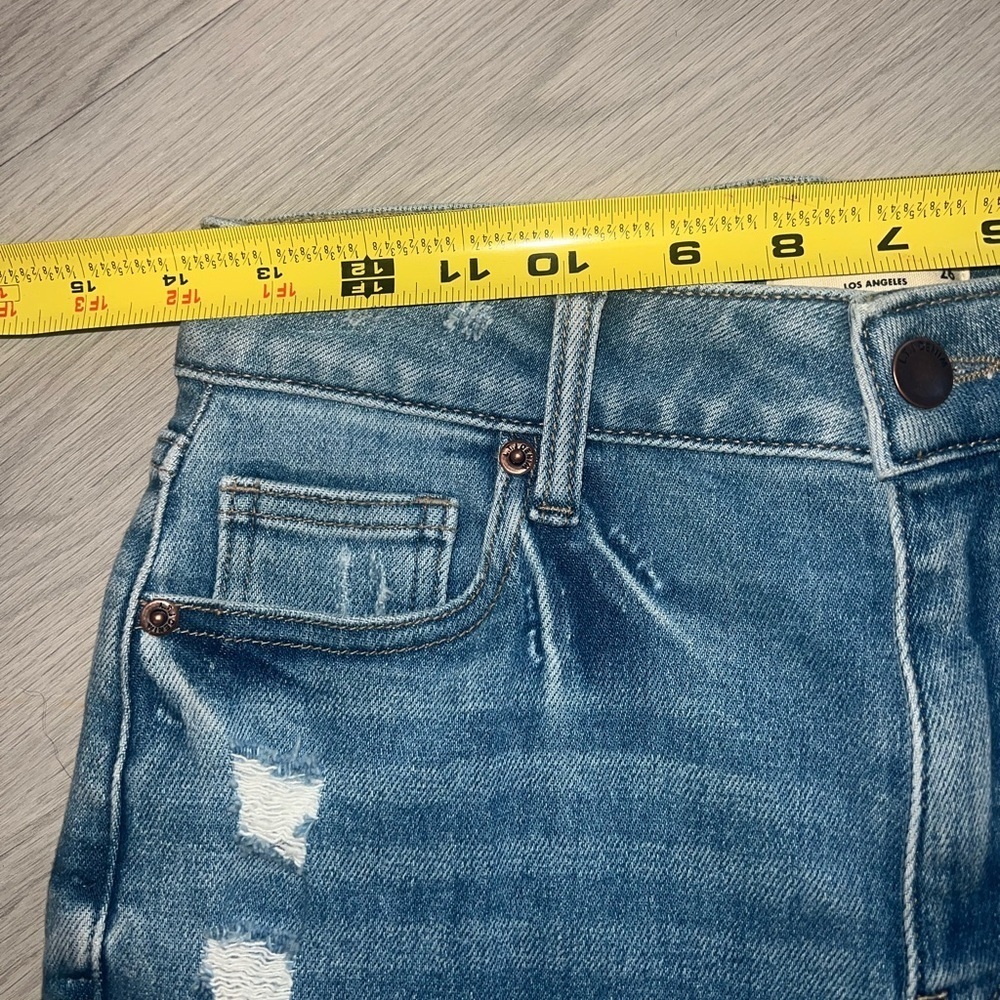 New LETTER TO JULIET L.T.J. JULIET HIGH RISE Distressed Straight Leg JEANS - Picture 5 of 7